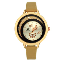 Cassic Style Women Watches Bead Butterfly Dial Ladies Quartz Wristwatch Leather Strap Fashion Clock Gift Relogio Feminino@50