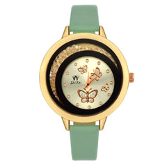 Cassic Style Women Watches Bead Butterfly Dial Ladies Quartz Wristwatch Leather Strap Fashion Clock Gift Relogio Feminino@50