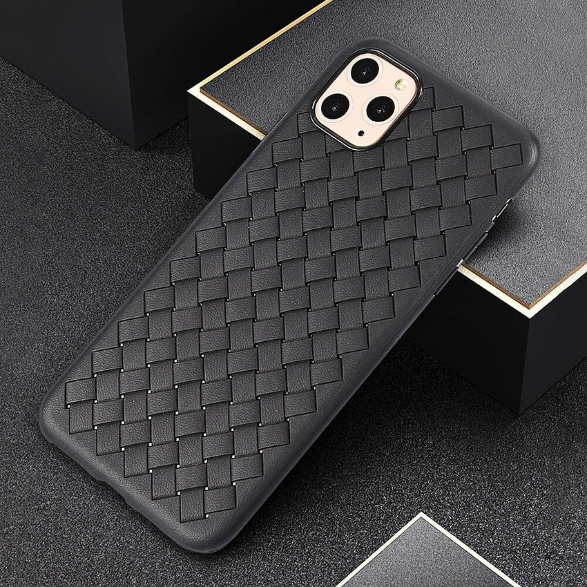 Breathable Mesh Case For iPhone 11 Pro Max XS 7 8 Plus X XR Leather TPU Weaving Grid Back Cover For iPhone11 Silicone Funda Shel