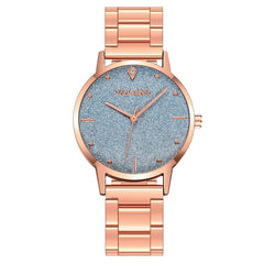 Rose Gold Women Watches Scrub Starry Sky Clock Dial Ladies Quartz Wristwatch High Quality Alloy Strap Business Montre Femme@50