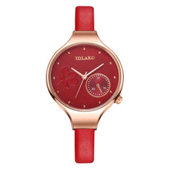 Best Selling Women Fashion Blue Quartz Watch Lady Leather Watchband High Quality Casual Wristwatch Gift For Wife 2019@50