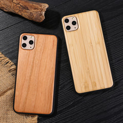 Real Wood Case For iphone 11Pro MAX XR X XS Max 8 7 6 6s Plus Cover Natural Bamboo Wooden Soft Silicone edge Hard Phone Cases