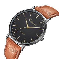 Simple Men's Watch Sports Casual Quartz Leather Men Watches Male Clock Round Dial Fashion Erkek Kol Saati