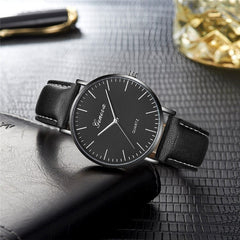 Simple Men's Watch Sports Casual Quartz Leather Men Watches Male Clock Round Dial Fashion Erkek Kol Saati