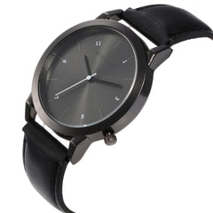 Business Women Watches Black Dial Ladies Simple Quartz Wristwatch Black Leather Strap Clock Work Meeting Zegarki Damskie@50
