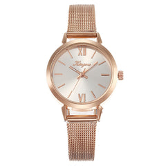 Best Selling Women Watches Rose Gold Scale Dial Ladies Quartz Wristwatc Business Mesh Strap Clock Casual Gift Montre Femme@50