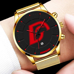 DIJANES Mens Fashion Black Stainless Steel Mesh Belt Watches Minimalist Men Business Calendar Quartz Watch Relogio Masculino