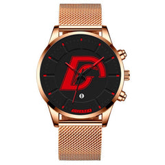 DIJANES Mens Fashion Black Stainless Steel Mesh Belt Watches Minimalist Men Business Calendar Quartz Watch Relogio Masculino