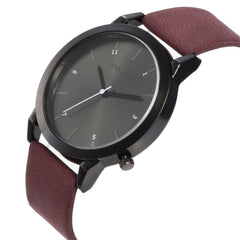 Business Women Watches Black Dial Ladies Simple Quartz Wristwatch Black Leather Strap Clock Work Meeting Zegarki Damskie@50