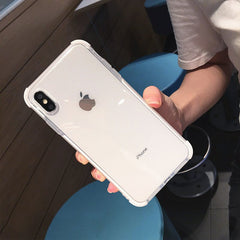 Shockproof Bumper Transparent Silicone Phone Case For iPhone 11Pro Max X XR XS Max 8 7 6 6S Plus Transparent protection Cover
