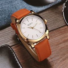 SOXY Fashion Men's Watch Quartz Watch Leather Strap Clock Watches for Men Relogio Masculino Erkek Kol Saati New
