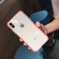 Shockproof Bumper Transparent Silicone Phone Case For iPhone 11Pro Max X XR XS Max 8 7 6 6S Plus Transparent protection Cover
