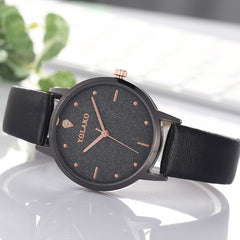 Top Brand Women Watches Scrub Dial Ladies Quartz Wristwatch Rhinestone Leather Strap Fashion Clock High Quality Kol Saati@50