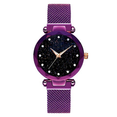 Fashion Top Brand Luxury Starry Sky Women Wrist Watches Magnetic Strap Quartz Clock Modern Wristwatch Women Orologio Donna 2019*