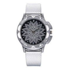 Luxury Rose Gold Women Mesh Watches Hot Fashion Flowers Elegant Ladies  Quartz Wristwatches Female Watch Clock Relogio Feminino*