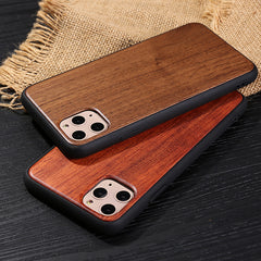 Real Wood Case For iphone 11Pro MAX XR X XS Max 8 7 6 6s Plus Cover Natural Bamboo Wooden Soft Silicone edge Hard Phone Cases