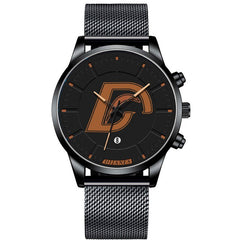 DIJANES Mens Fashion Black Stainless Steel Mesh Belt Watches Minimalist Men Business Calendar Quartz Watch Relogio Masculino
