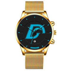 DIJANES Mens Fashion Black Stainless Steel Mesh Belt Watches Minimalist Men Business Calendar Quartz Watch Relogio Masculino