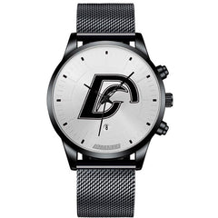 DIJANES Mens Fashion Black Stainless Steel Mesh Belt Watches Minimalist Men Business Calendar Quartz Watch Relogio Masculino