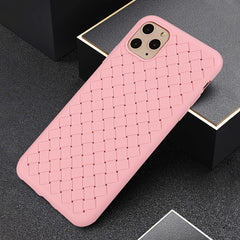 Breathable Mesh Case For iPhone 11 Pro Max XS 7 8 Plus X XR Leather TPU Weaving Grid Back Cover For iPhone11 Silicone Funda Shel