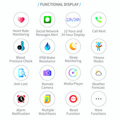 CV08C Smart Watch Waterproof Sport health Watch Activity Fitness Tracker Heart Rate Monitor Smartwatch Clock for Android IOS