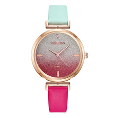 Cassic Style Women Watches Starry Sky Dial Ladies Quartz Wristwatch Rhinestone Design Leather Strap Clock Relojes Para Mujer@50