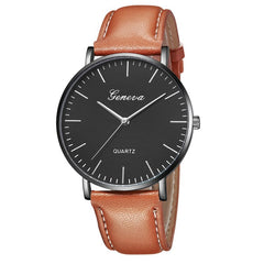 Simple Men's Watch Sports Casual Quartz Leather Men Watches Male Clock Round Dial Fashion Erkek Kol Saati