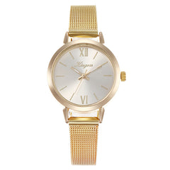Best Selling Women Watches Rose Gold Scale Dial Ladies Quartz Wristwatc Business Mesh Strap Clock Casual Gift Montre Femme@50