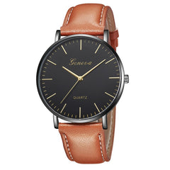 Simple Men's Watch Sports Casual Quartz Leather Men Watches Male Clock Round Dial Fashion Erkek Kol Saati