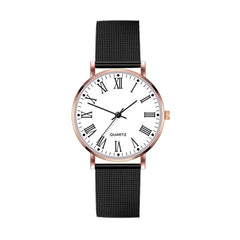 NEW Women's Watches Golden Border Thin Dial Ladies Fashion Analog Quartz Wristwatch Mesh Strap Clock Casual Dress Montre Femme@5