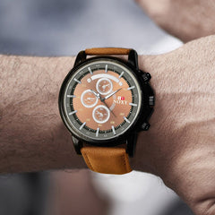 SOXY quartz men's watch hour fashion Pu leather watches for men simulation military sports Relogio Masculinoerkek kol saati