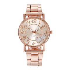 2019 Love Women Watches Simple Dial Quartz Wristwatches Fashion Ladies Female Rose Gold Alloy Strap Clock Dress Zegarek Damski X