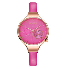 Best Selling Women Fashion Blue Quartz Watch Lady Leather Watchband High Quality Casual Wristwatch Gift For Wife 2019@50