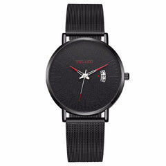 Simple Mesh Belt Men's Watch Business Male Ckock YOLAKO Fashion Calendar Quartz Watches Erkek Kol Saati Chronograph