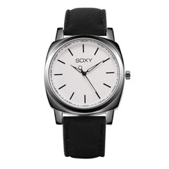 SOXY Fashion Men's Watch Quartz Watch Leather Strap Clock Watches for Men Relogio Masculino Erkek Kol Saati New