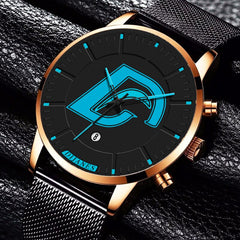 DIJANES Mens Fashion Black Stainless Steel Mesh Belt Watches Minimalist Men Business Calendar Quartz Watch Relogio Masculino