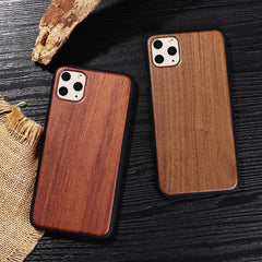 Real Wood Case For iphone 11Pro MAX XR X XS Max 8 7 6 6s Plus Cover Natural Bamboo Wooden Soft Silicone edge Hard Phone Cases