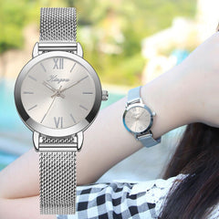 Best Selling Women Watches Rose Gold Scale Dial Ladies Quartz Wristwatc Business Mesh Strap Clock Casual Gift Montre Femme@50