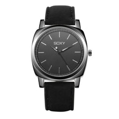 SOXY Fashion Men's Watch Quartz Watch Leather Strap Clock Watches for Men Relogio Masculino Erkek Kol Saati New