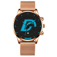 DIJANES Mens Fashion Black Stainless Steel Mesh Belt Watches Minimalist Men Business Calendar Quartz Watch Relogio Masculino