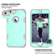 Shockproof 360 full Protect Cover Hybrid TPU+ Rubber Hard Rugged Armor Rose Gold Phone Case For iPhone XR 6 6S 7 8 Plus X