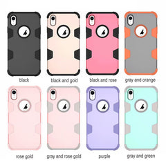 Shockproof 360 full Protect Cover Hybrid TPU+ Rubber Hard Rugged Armor Rose Gold Phone Case For iPhone XR 6 6S 7 8 Plus X