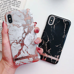 Shiny agate marble Case For iphone 7 case Glossy hard plastic case for iphone 6 6s 7 8 plus X XR XS Max phone case capa