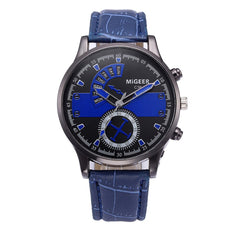 DISU Men Watch Fashion Casual Stainless Steel Leather Strap watches men new arrival in men wrist watches relogios masculino