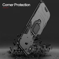 Shockproof Armor Case For iPhone 6 6S 7 8 Plus XS Case For iPhone X 5 5S Se XS Xs Max XR Finger Ring Holder Phone Cover