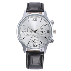 DISU Men  Wrist Watch Retro Design Leather Band Analog Alloy Quartz watch man vintage men wristwatch clock relogios masculino