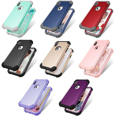 Shockproof Phone Cases For iPhone X 7 6 6S Plus Cover PC+TPU 3 Layers Hybrid Full Body Protect Case Anti-Knock Phone Shell Coque