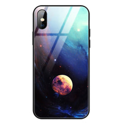 Case For iPhone XS Max XR X 8 Case Silicon Slim Back Tempered Glass Starry sky For iPhone 8 7 Plus 6 6s 8Plus Cases Cover Capa