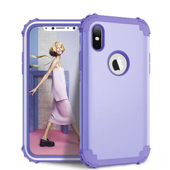Shockproof Phone Cases For iPhone X 7 6 6S Plus Cover PC+TPU 3 Layers Hybrid Full Body Protect Case Anti-Knock Phone Shell Coque