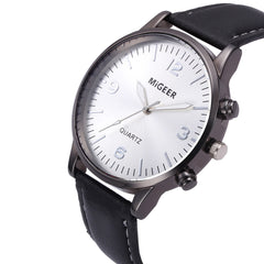 DISU Men Watch Business Leather Strap Sports Simulated Quartz watch mens new arrival in men wrist watches wristwatch mens
